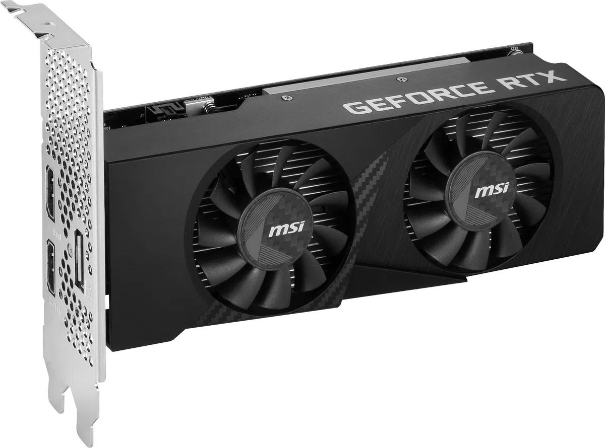 MSI Gamingowa karta graficzna RTX 3050 LP 6G OC (NVIDIA RTX 3050, 96-bitowa, zegar Boost: 1492 MHz, 6 GB GDDR6 14 Gb/s, HDMI/DP, architektura Ampere)