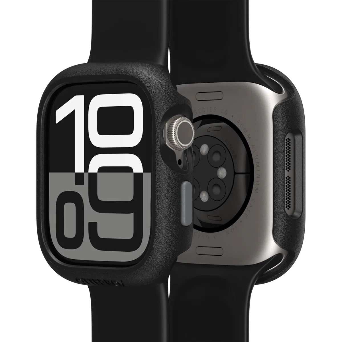 Watch Bumper OtterBox do Apple Watch Series 11/10-46mm, odporne na wstrząsy, odporne na upadki, smukłe etui ochronne na zegarek Apple Watch, chroni wyświetlacz i krawędzie, Czarne