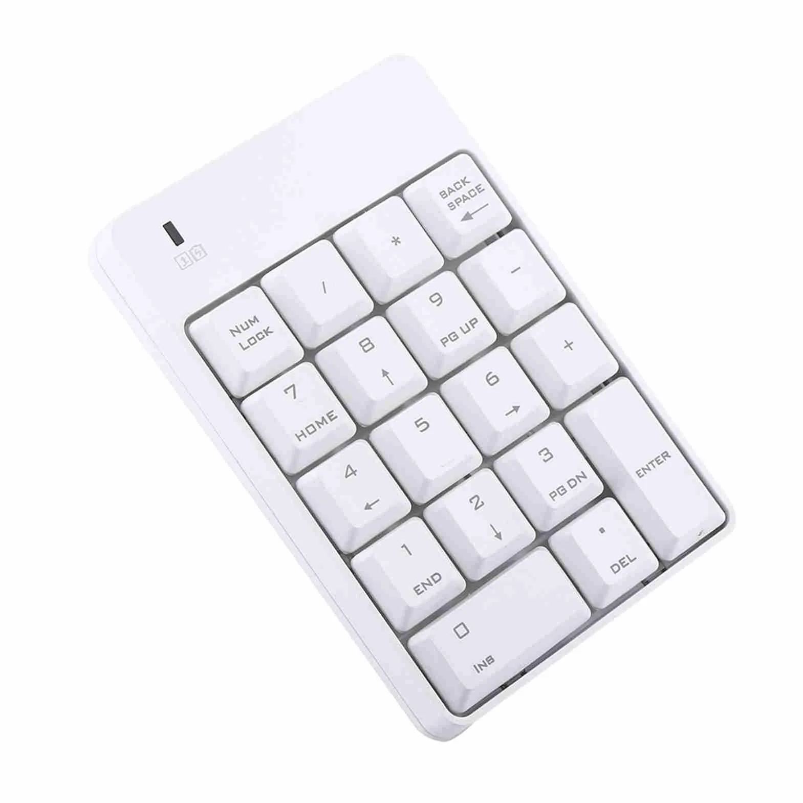 Topiky Klawiatura numeryczna USB, 2,4 GHz, bezprzewodowa klawiatura numeryczna USB, 18 przycisków do laptopa, biała (biała)