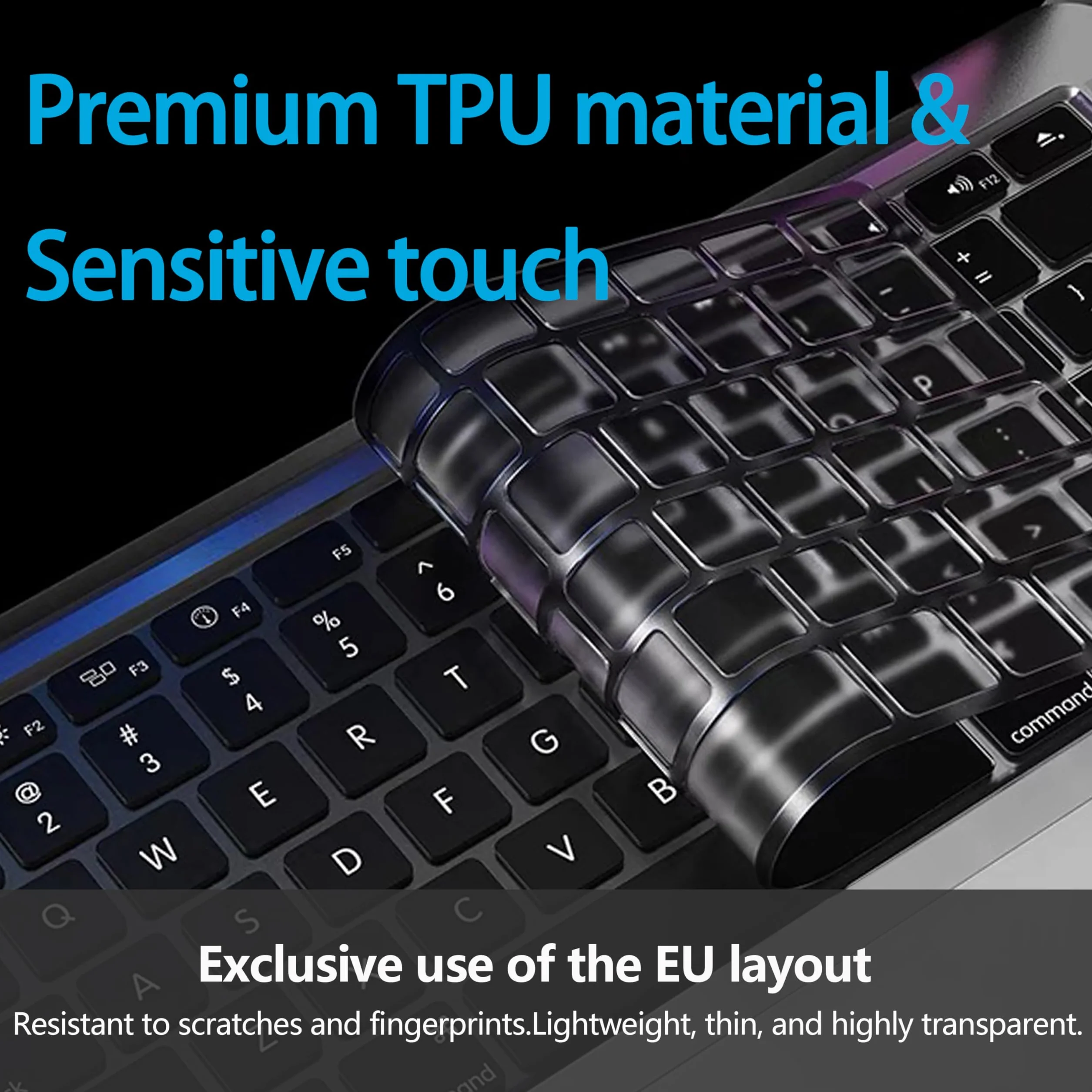 Etui do MacBook Air 13,6 cala M4 M3 M2 2025-2022, model A3240 A3113 A2681, [etui zapobiegające pozostawianiu odcisków palców z odporną na pęknięcia krawędzią z tworzywa TPU], twarde etui
