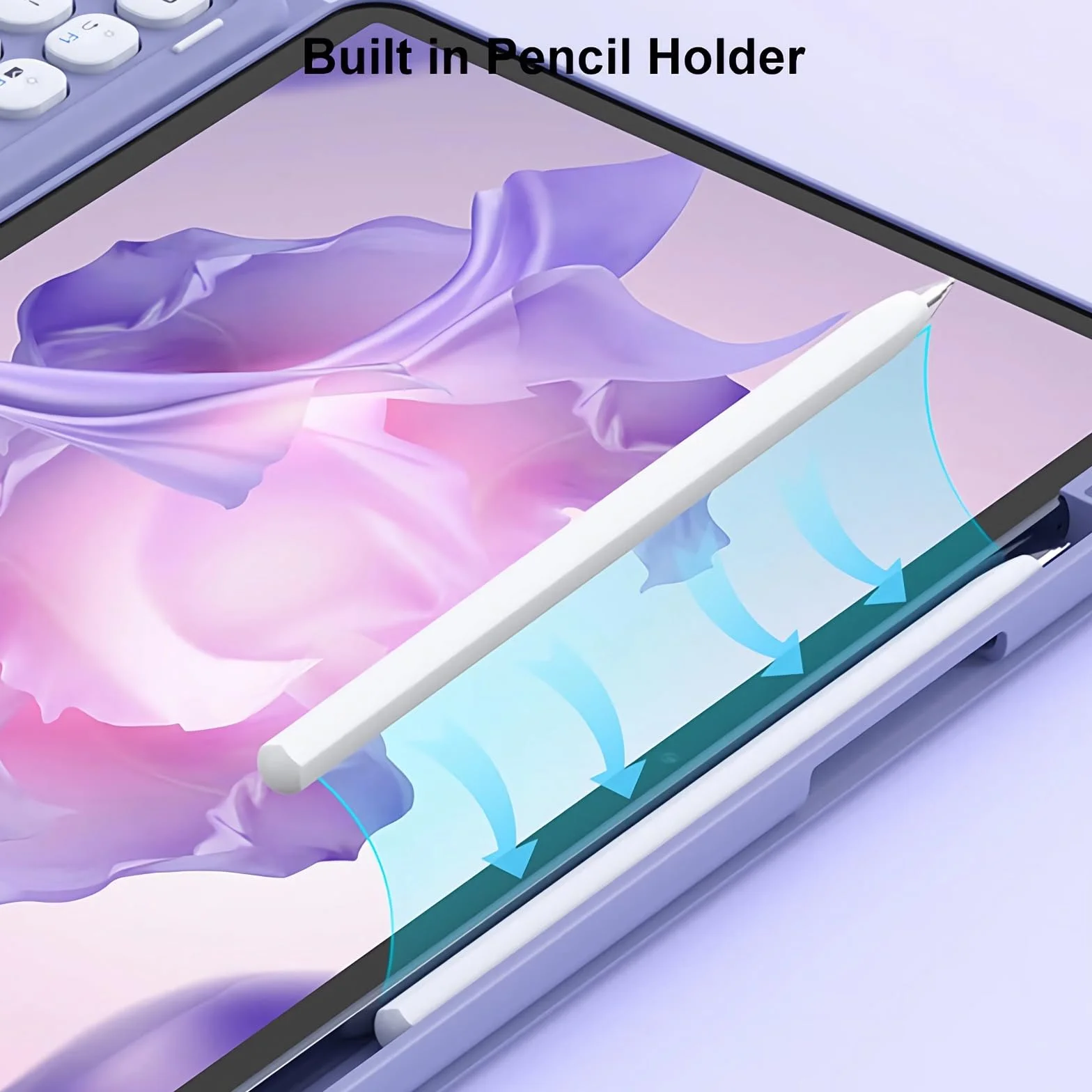 Etui z klawiaturą do Xiaomi Mi Pad 7/7 Pro 11.2", Wbudowany Uchwyt Na Ołówek, Magnetyczna Odłączana Bezprzewodowa Podświetlana Klawiatura z Myszą Bluetooth,Black 1