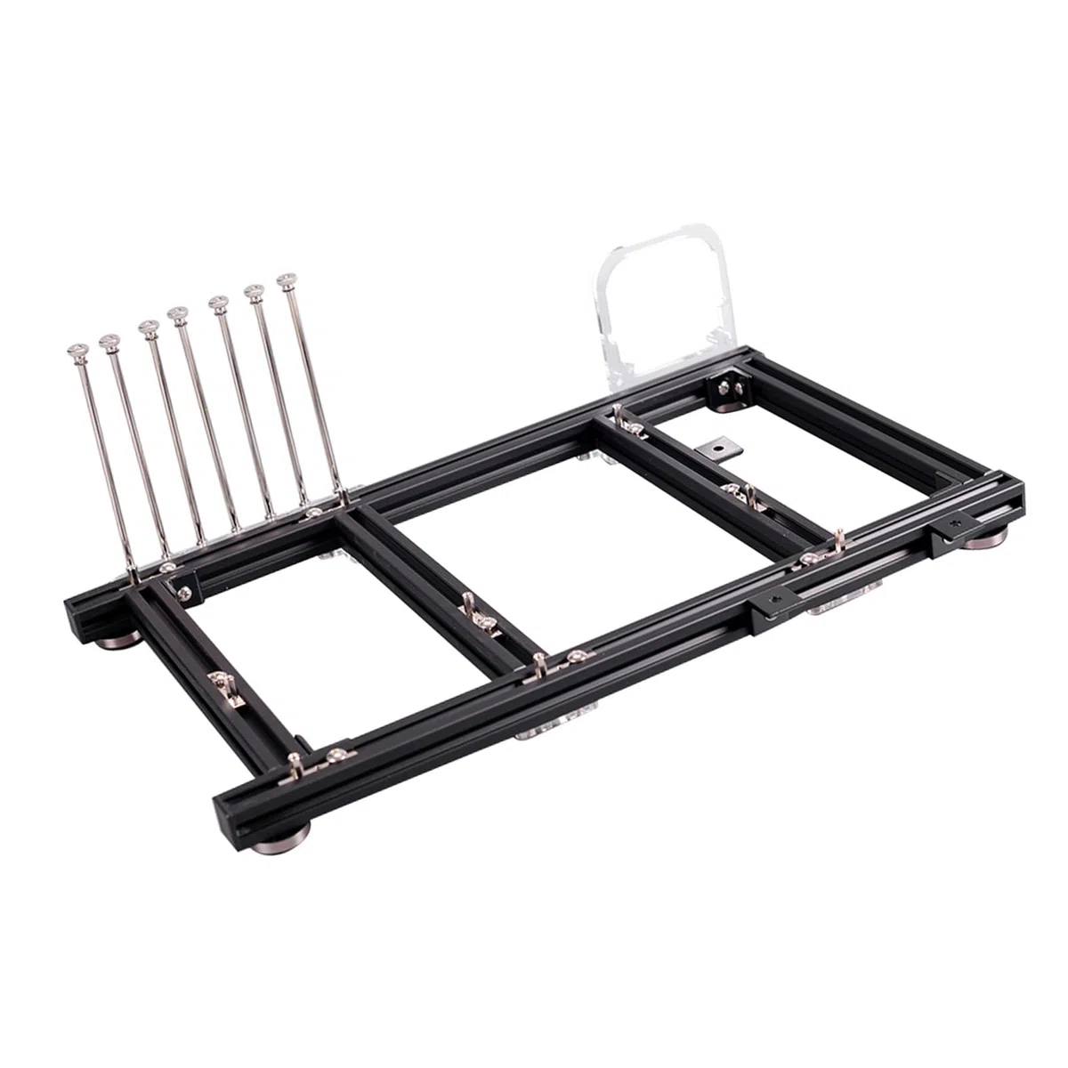 DIY Otwarta rama ze stopu aluminium ATX Obudowa komputerowa, barebone PC test ława do podkręcania, lekka platforma do układania w stosy z panelami akrylowymi