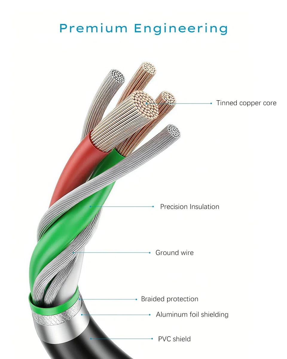 15,24 m kabel USB 3.0 do drukarki, kabel USB A do B, 5 Gbps wysoka prędkość z 2 wzmacniaczami sygnału i zasilaczem USB dla drukarzy, skanerów, stacji dokujących, zewnętrznych dysków twardych