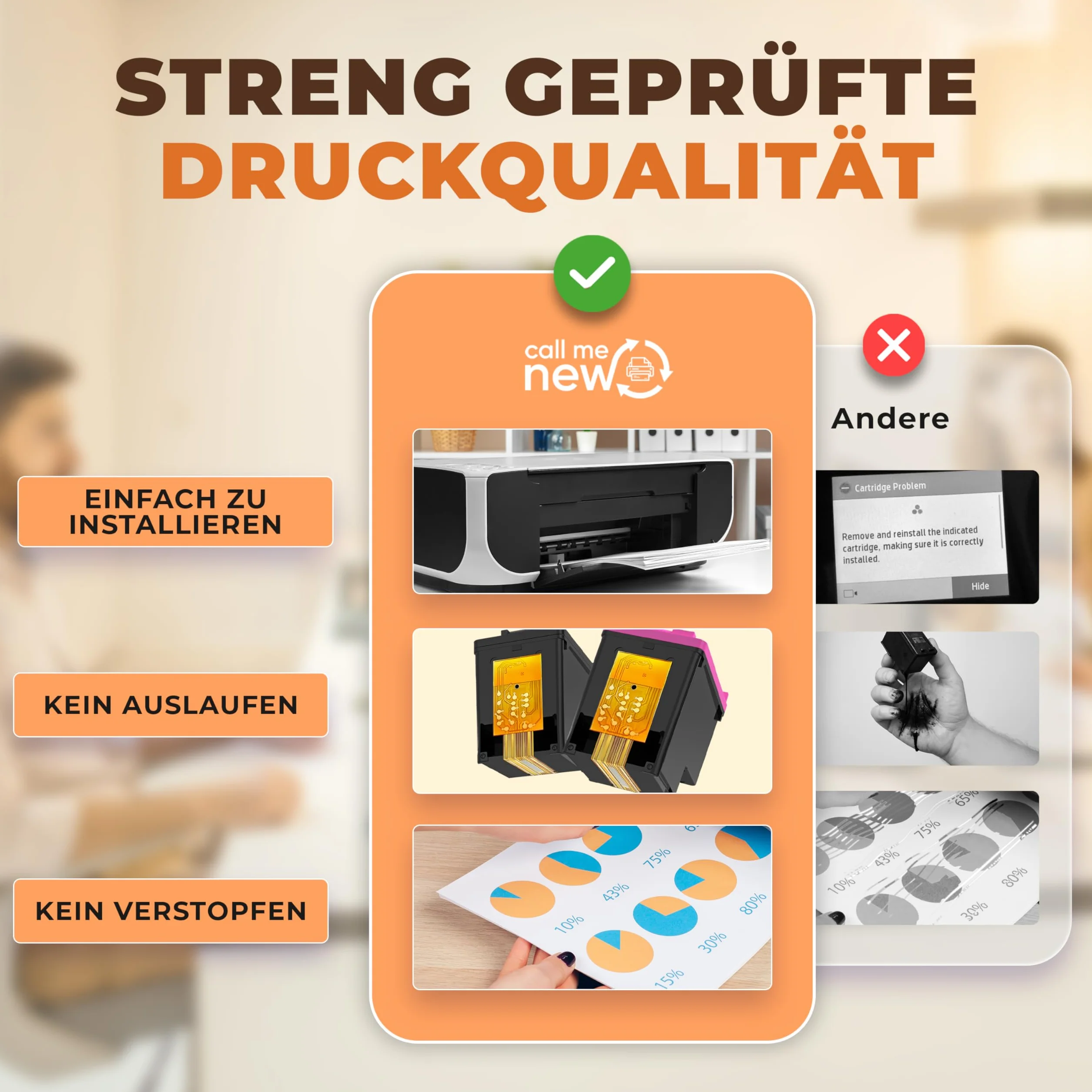 Wkłady do drukarki 302XL – kompatybilne z HP 302 / HP 302 XL czarne i kolorowe – zasięg XL, Smart Chip, zamiennik do DeskJet 3630, Envy 4525, OfficeJet 5230 – 2 sztuki w opakowaniu zbiorczym