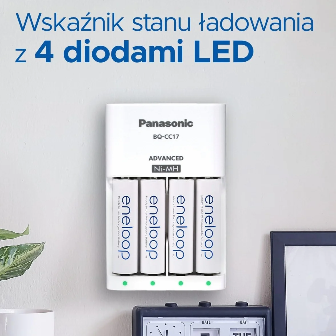 Eneloop BQ-CC17 Smart Charger Ładowarka Akumulatorów Niebieski 1-4 Akumulatorów