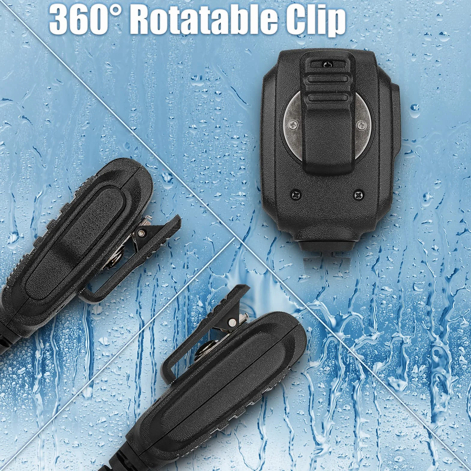 Retevis RS114 Mikrofon Głośnikowy Walkie Talkie Wodoodporny 2-Pinowy Ręczny