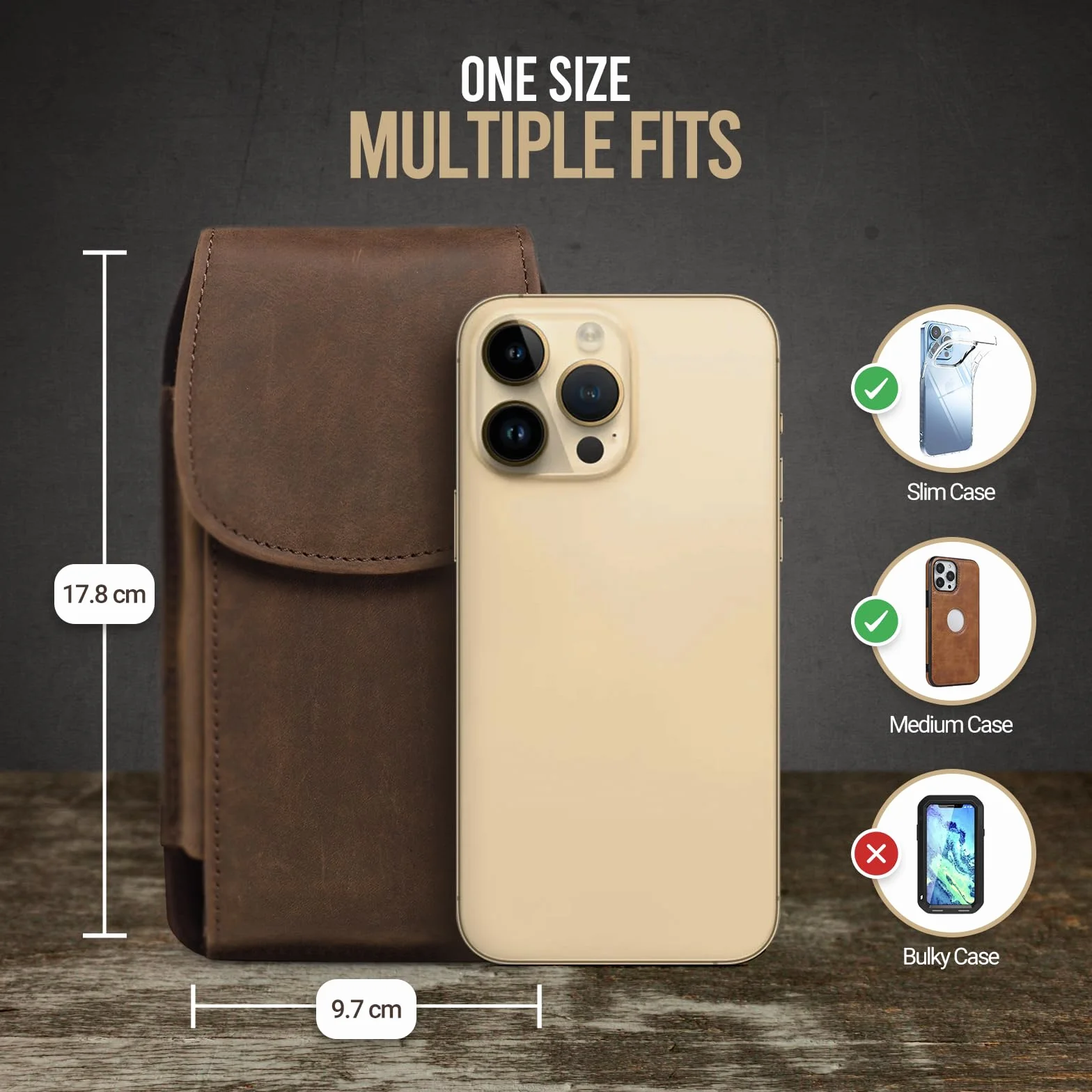 Etui na Telefon z Uchwytem na Kartę, Etui z Klipsem na Pasek do iPhone'a 16 Pro Max, 16 Plus, 15 14 13 12 11 Pro Max, Torebka na Telefon z Prawdziwej Skóry, Mała Kabura Podróżna
