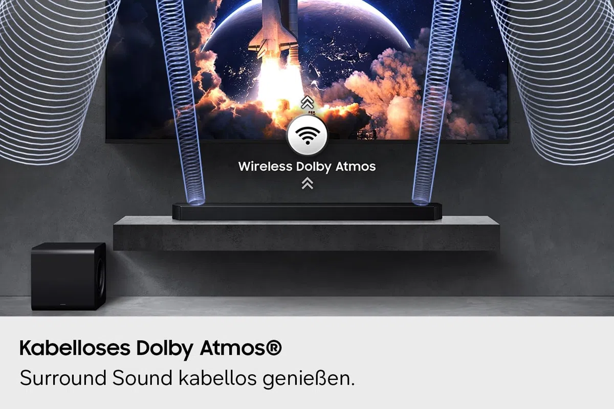 Samsung HW-Q810GH / Q800H Q-Series 5.1.2-kanałowy soundbar do telewizorów, bezprzewodowy podwójny subwoofer, 6,5-calowy, bezprzewodowy Dolby Atmos, Q-Symphony, Game Mode Pro do gier 3D, Alexa