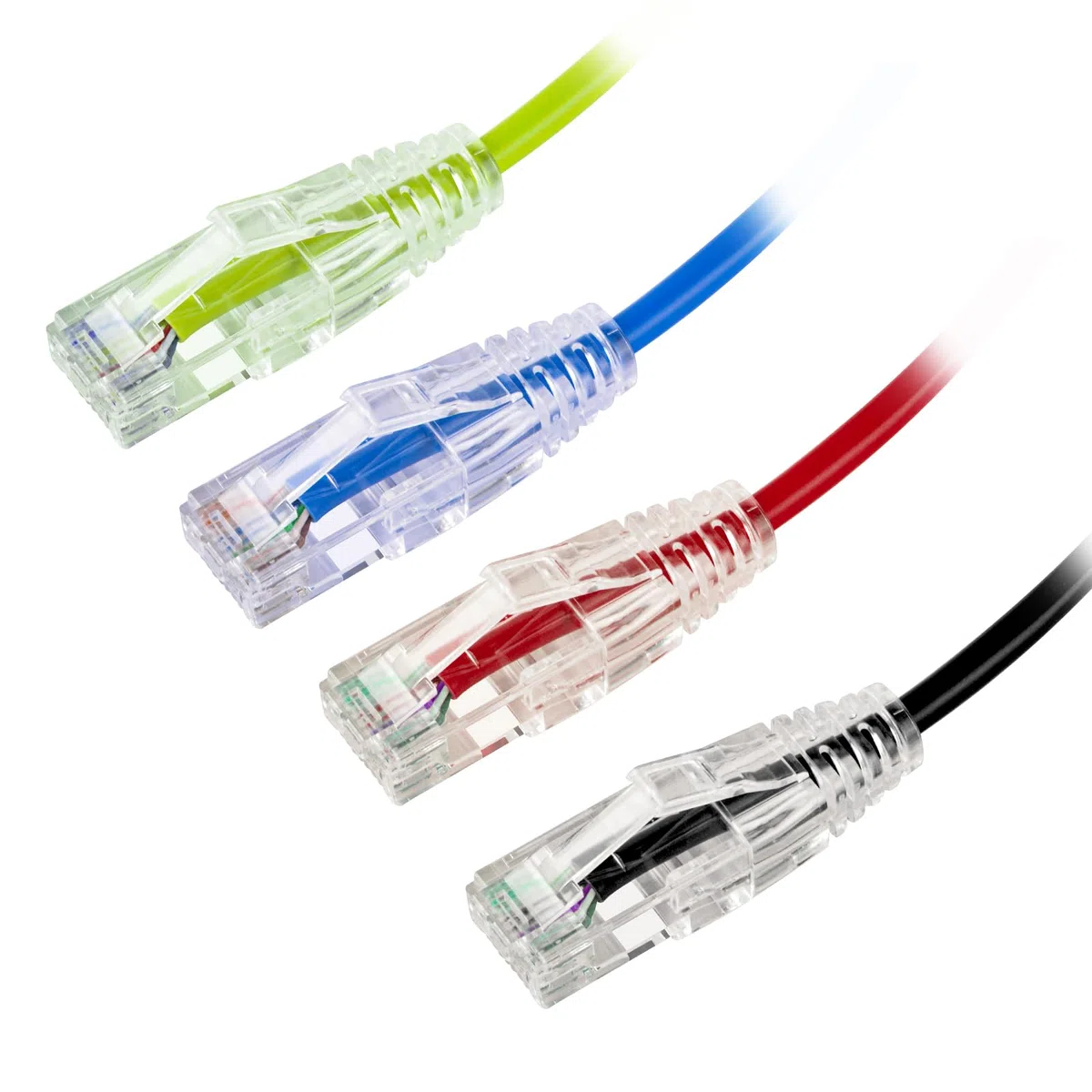 GeeekPi Kabel krosowy Ethernet Cat6A, 4 szt., 20 cm, krótki ekranowany kabel sieciowy RJ45 Snagless, 10 Gb/s, 500 MHz, 28 AWG, wielokolorowy 4-pak (50 cm)