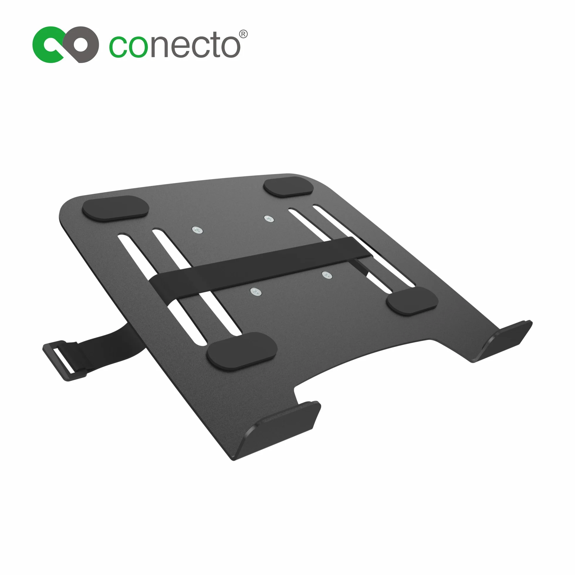 conecto, Uchwyt na notebooka do stojaka na monitor, VESA 75x75 do 100x100, nośność: 9,0 kg, czarny, SA-CC50313-V2