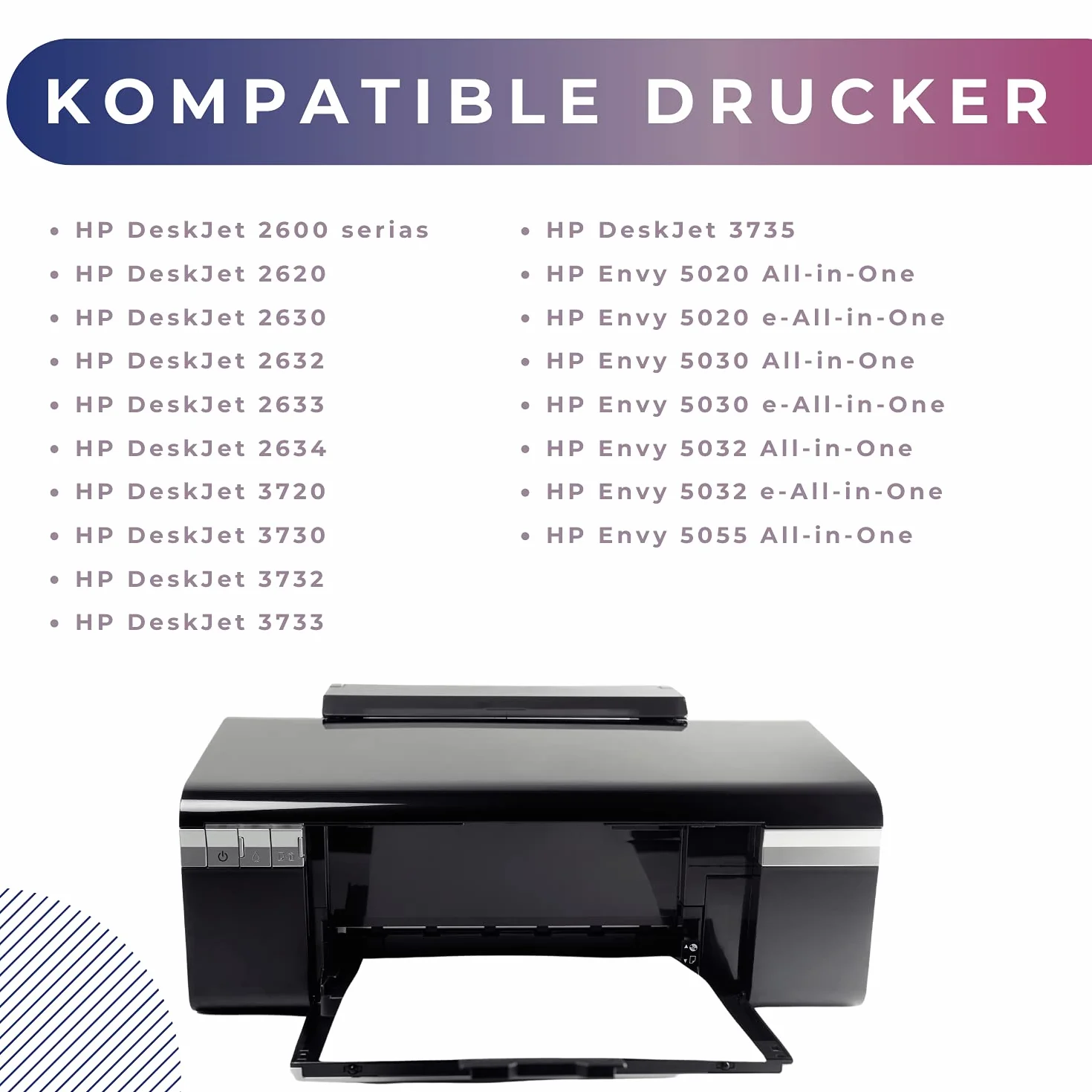 GP TONER Tusz zamiennik do HP 304 304XL do HP Envy 5020, 5030, 5032, 5055 All-in-One, Deskjet 2620 2630 2632 2633 2634 3720 3730 3733 3735 (304XL Zestaw (Czarny + Kolor))