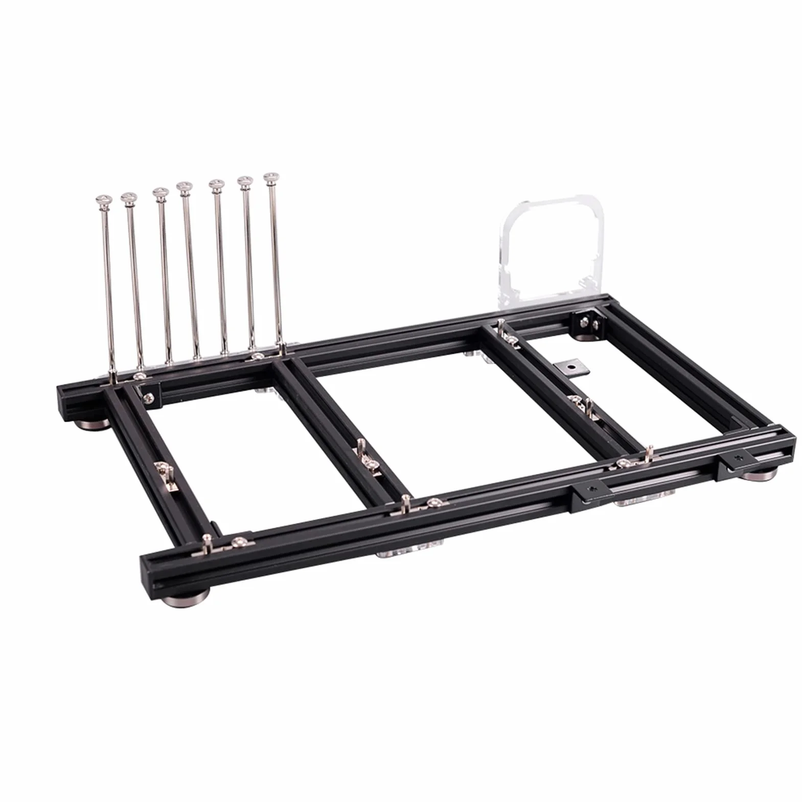DIY Otwarta rama ze stopu aluminium ATX Obudowa komputerowa, barebone PC test ława do podkręcania, lekka platforma do układania w stosy z panelami akrylowymi