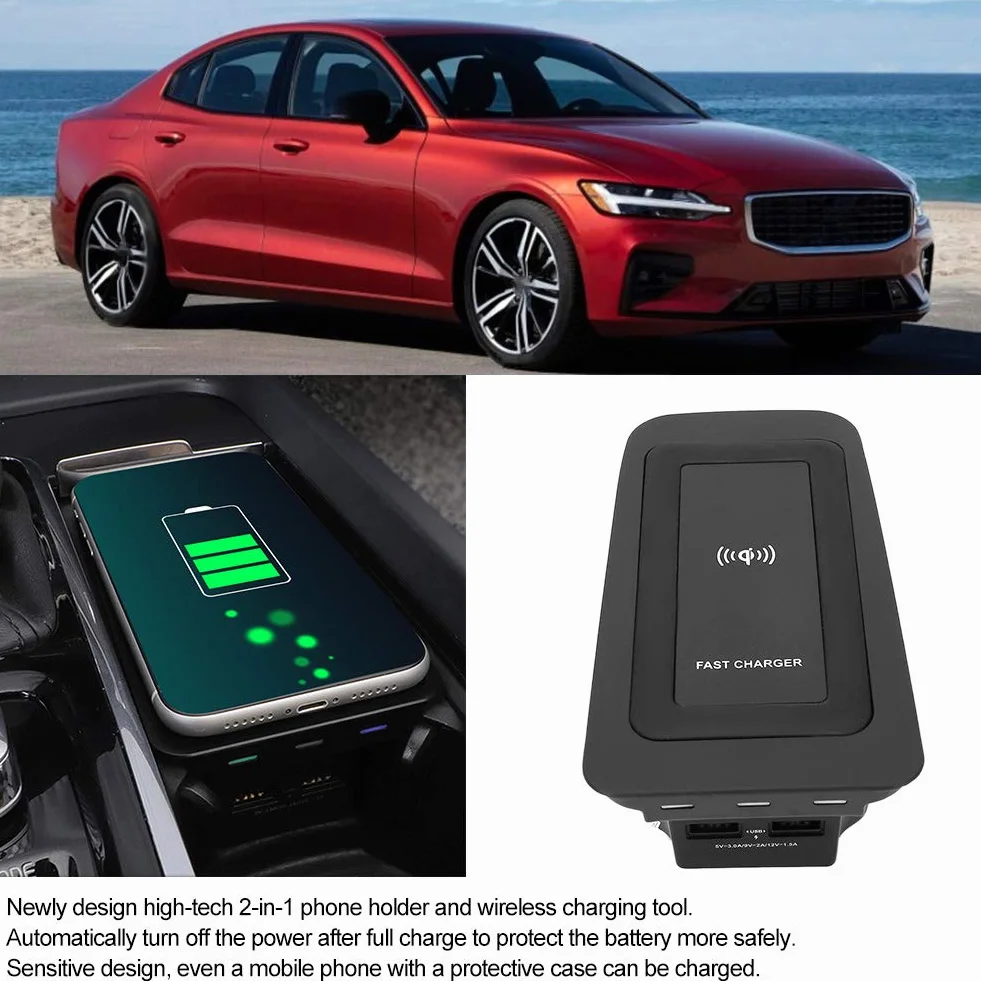 Bezprzewodowa ładowarka samochodowa 15 W, do S60 / V60 / XC60 / S90 / V90 / XC90