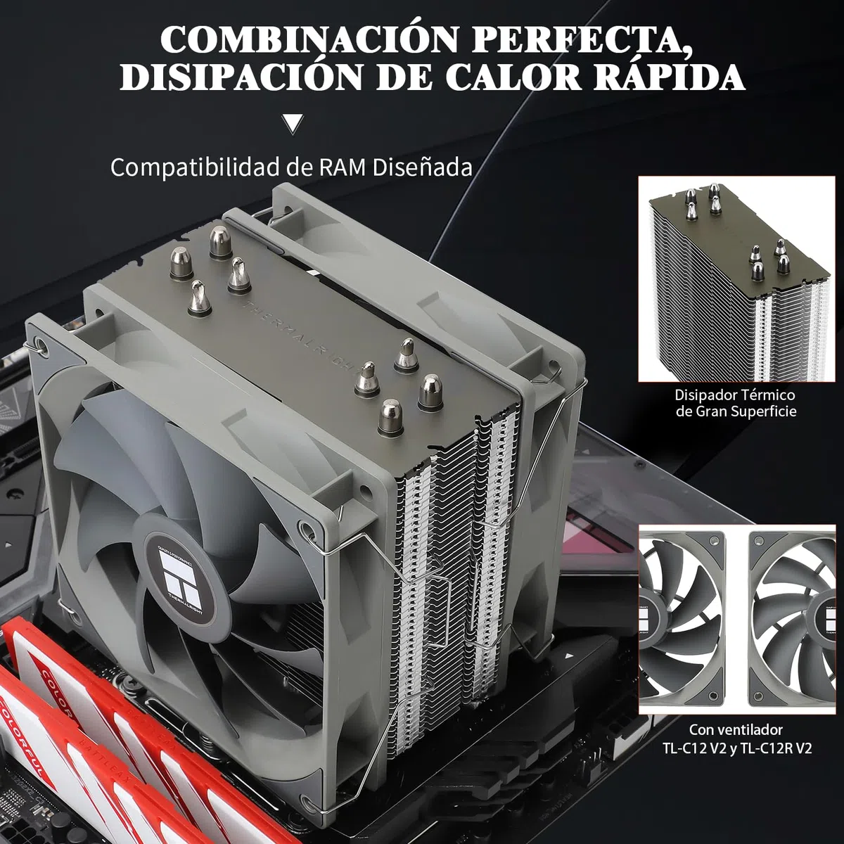 Thermalright Assassin Spirit 120 V2 PLUS CPU chłodnica 4 rury cieplne z technologią AGHP, podwójny wentylator PWM 120 mm, chłodzenie powietrzem CPU, wysokość 154 mm, do AMD AM4 AM5/Intel