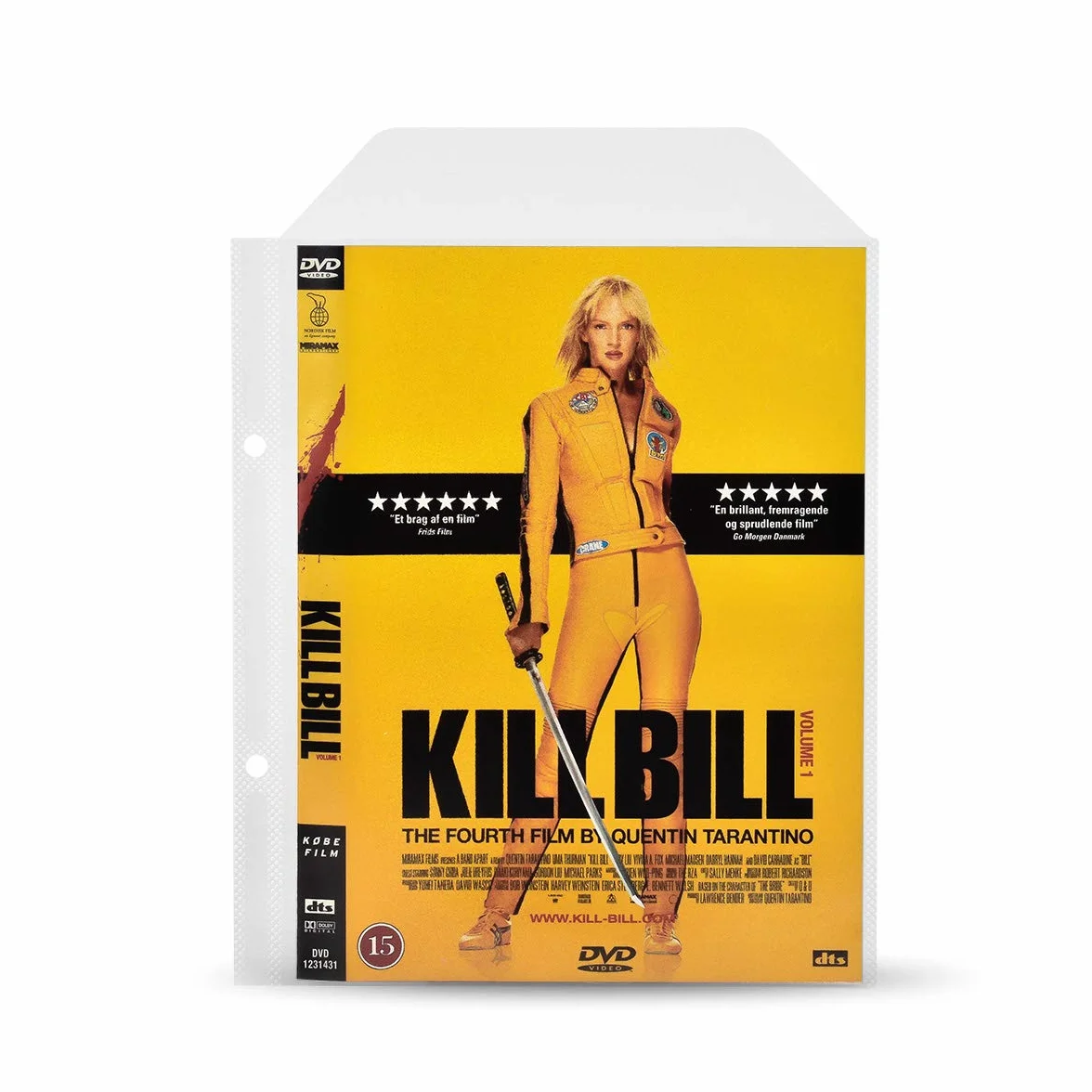 Rękawy DVD z otworami na segregatory plastikowe do przechowywania dysków 100 szt.