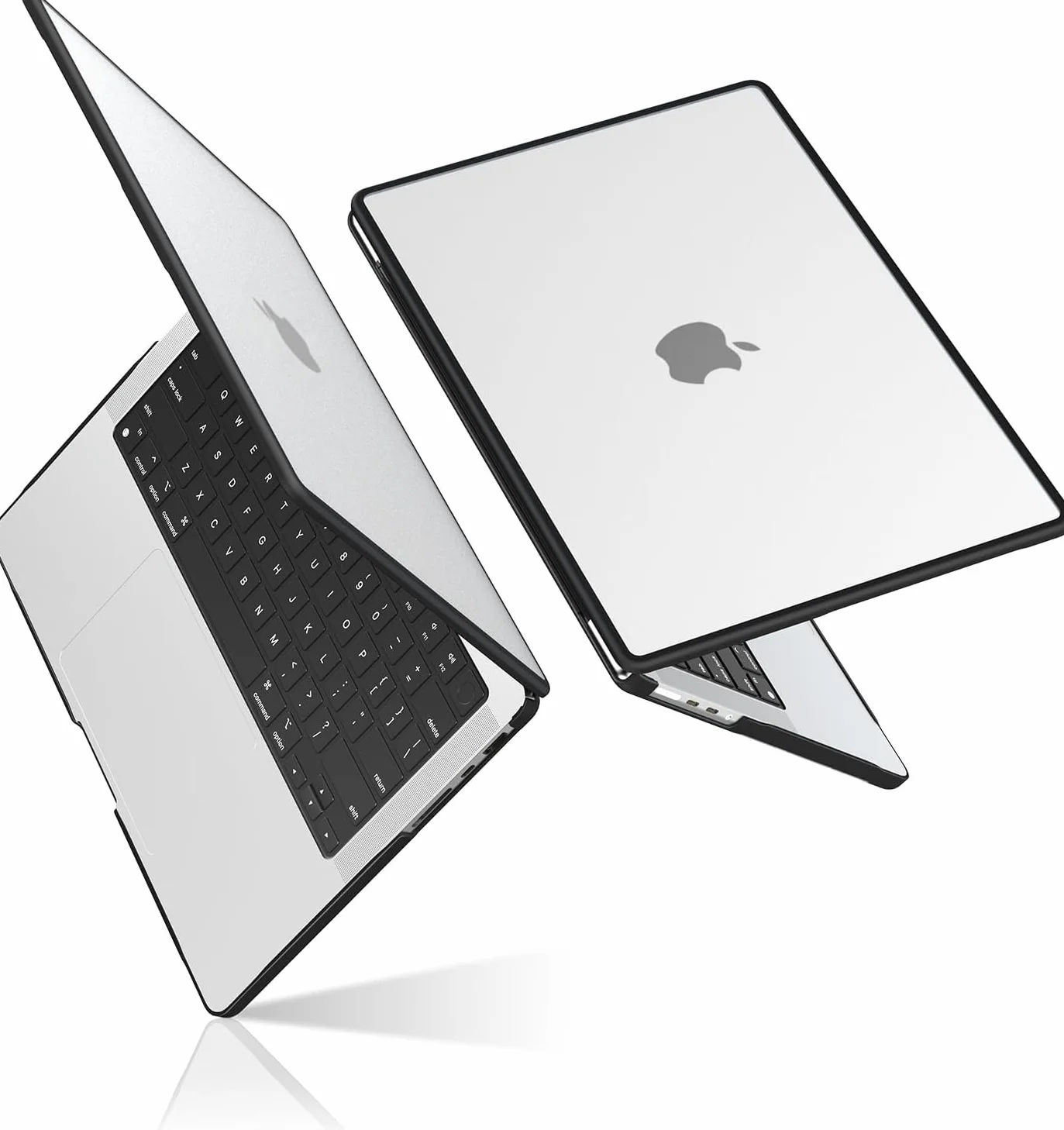 BlueSwan Etui Kompatybilne z MacBook Pro 14 Cali M5 M4 M3 M2 M1, Ramka TPU Odporna na Pęknięcia+Matowa Osłona PC-Matowe przezroczyste
